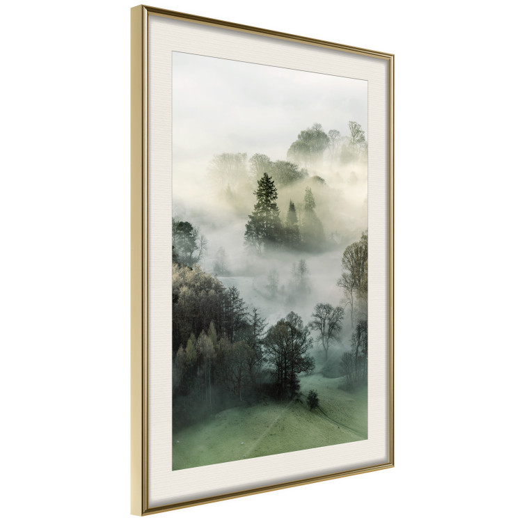 Wall Poster Morning Chill - landscape of trees surrounded by dense fog against the sky 130291 additionalImage 12
