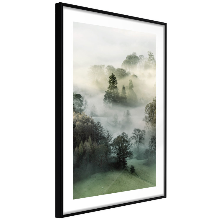 Wall Poster Morning Chill - landscape of trees surrounded by dense fog against the sky 130291 additionalImage 6