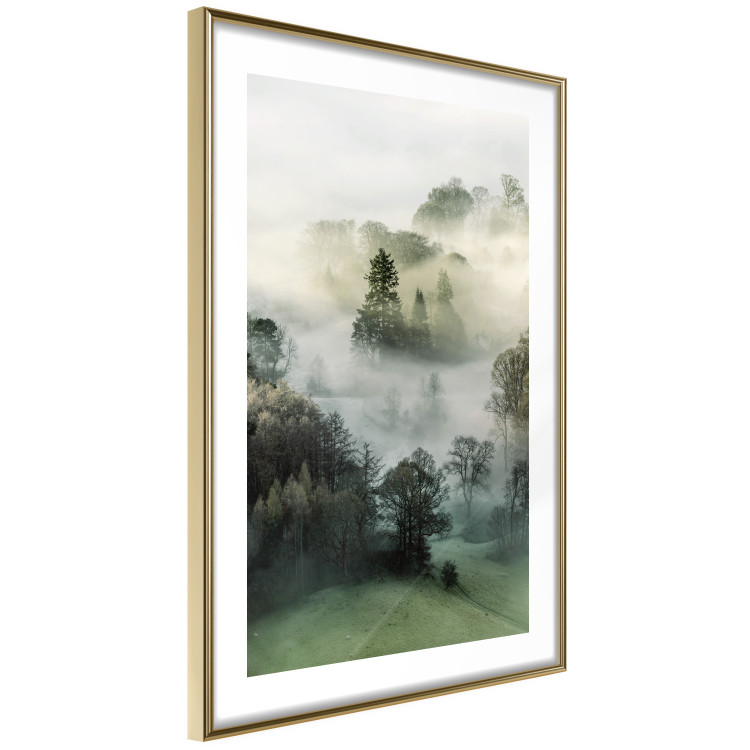 Wall Poster Morning Chill - landscape of trees surrounded by dense fog against the sky 130291 additionalImage 7