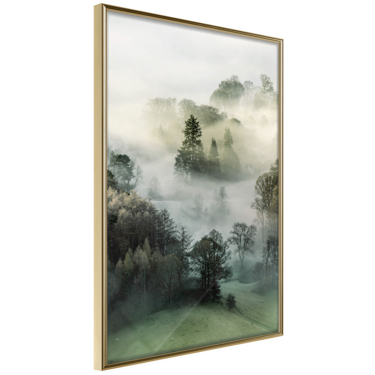 Wall Poster Morning Chill - landscape of trees surrounded by dense fog against the sky 130291 additionalImage 5