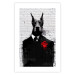 Poster Doberman in a Suit - an abstract black dog on a brick wall 130791 additionalThumb 19