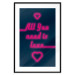 Wall Poster All You Need Is Love - pink neon English texts and hearts 131991 additionalThumb 17