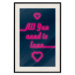 Wall Poster All You Need Is Love - pink neon English texts and hearts 131991 additionalThumb 19