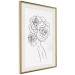 Wall Poster Fantasy Roses - fantasy line art of a woman with flowers on her head 132091 additionalThumb 3