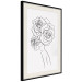 Wall Poster Fantasy Roses - fantasy line art of a woman with flowers on her head 132091 additionalThumb 2