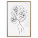 Wall Poster Fantasy Roses - fantasy line art of a woman with flowers on her head 132091 additionalThumb 17