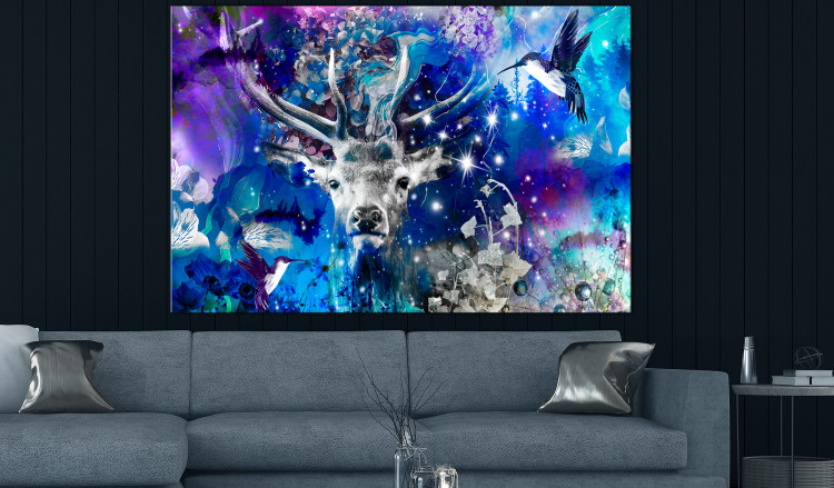 Large canvas print Blue Deer [Large Format] 132391 additionalImage 4