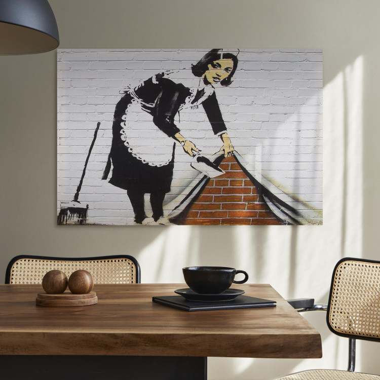 Canvas Art Print Cleaning lady (Banksy) 132491 additionalImage 11