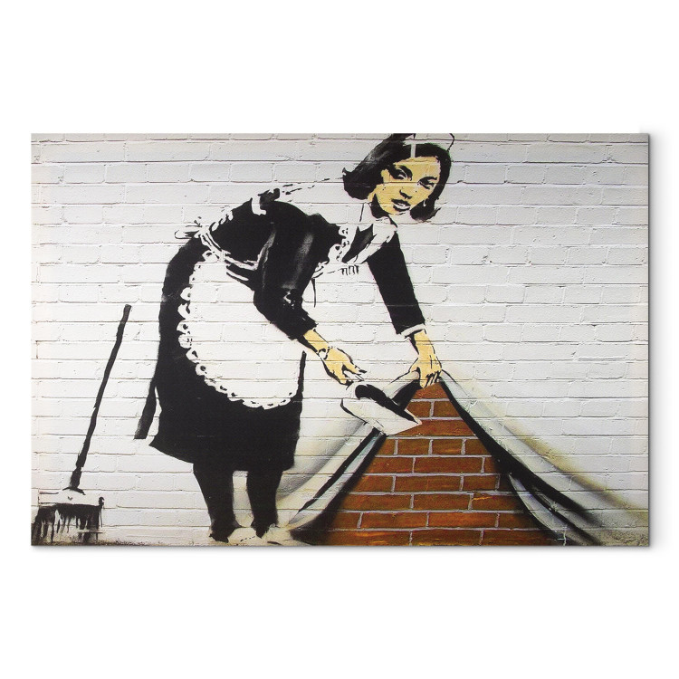 Canvas Art Print Cleaning lady (Banksy) 132491 additionalImage 7