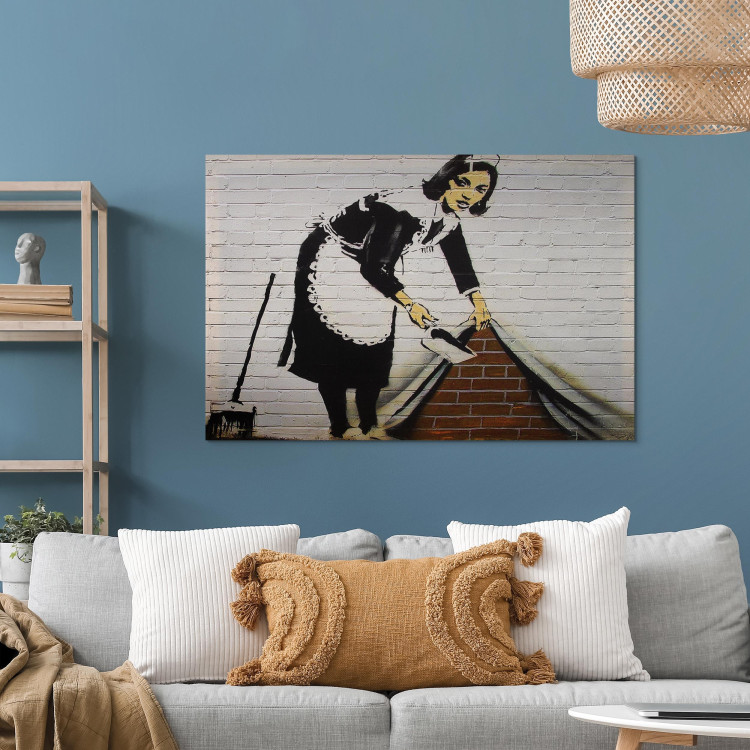 Canvas Art Print Cleaning lady (Banksy) 132491 additionalImage 3