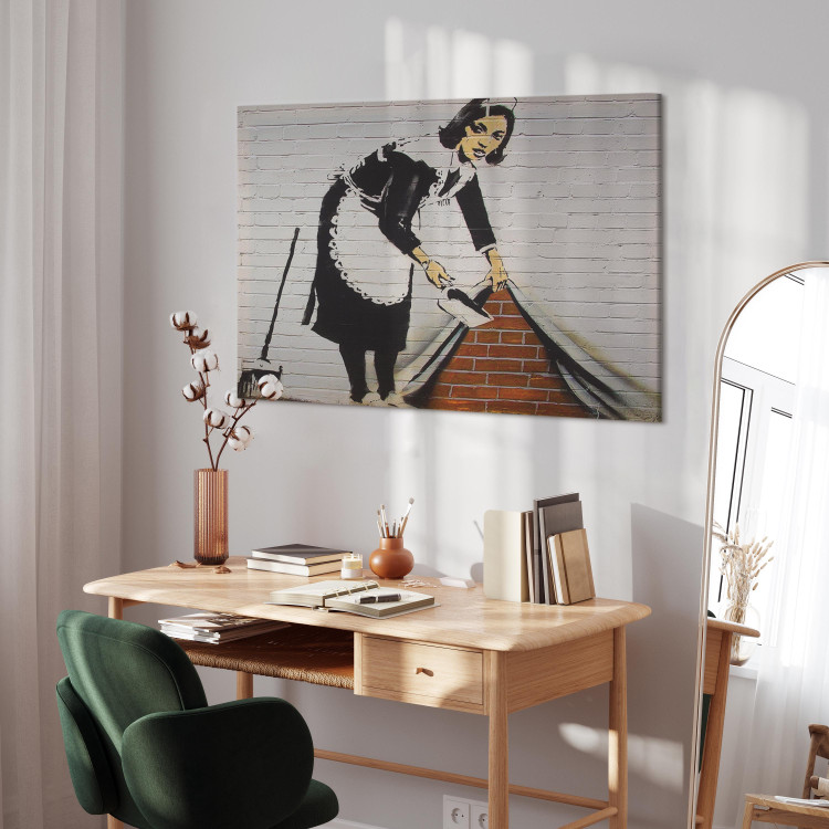 Canvas Art Print Cleaning lady (Banksy) 132491 additionalImage 10