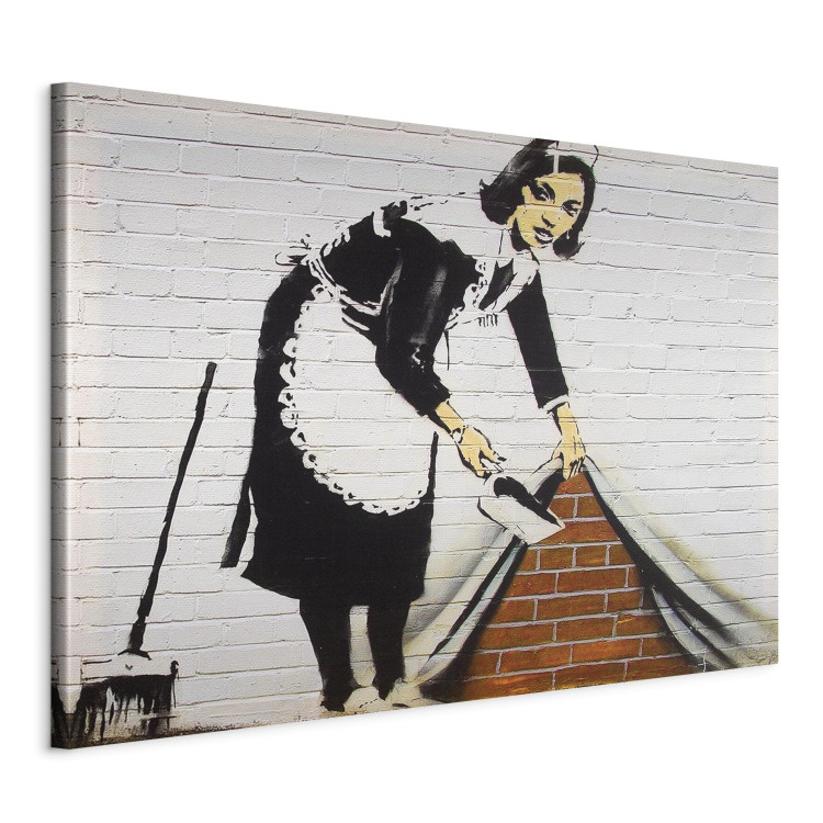 Canvas Art Print Cleaning lady (Banksy) 132491 additionalImage 2
