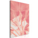 Canvas Print Pink palm - overexposed image of palm leaves in pink 134991 additionalThumb 2