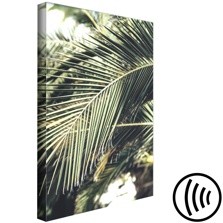 Canvas Green Queen (1-piece) Vertical - exotic palm leaf landscape 135291 additionalImage 6