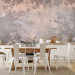 Wall Mural Pink dawn - subtle landscape of a misty forest with trees and birds 142691 additionalThumb 6