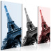 Canvas Paris Trio (3-piece) - city architecture in the colors of France 144791 additionalThumb 2
