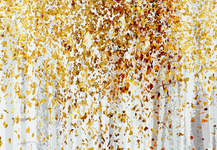 Canvas Print Autumn Park - Abstract Graphic With Trees in Golden Colors 148791 additionalImage 5