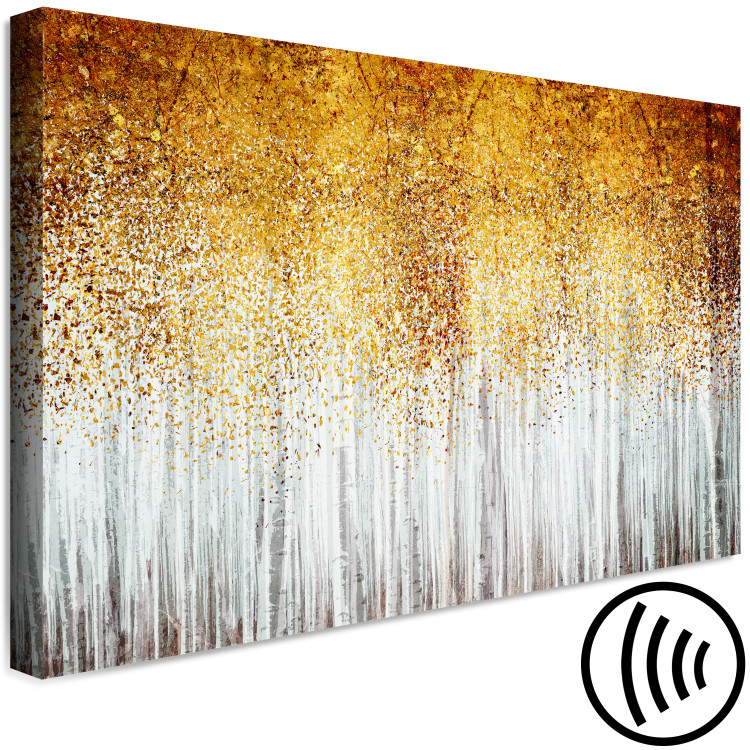Canvas Print Autumn Park - Abstract Graphic With Trees in Golden Colors 148791 additionalImage 6