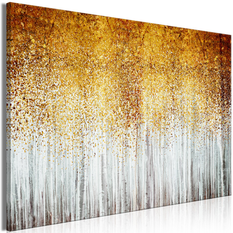 Canvas Print Autumn Park - Abstract Graphic With Trees in Golden Colors 148791 additionalImage 2