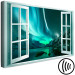 Canvas Print Window View (1-piece) - nocturnal landscape with aurora in the sky 148891 additionalThumb 6
