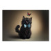 Canvas AI Cat - Animal in a Bow Tie Watching a Colorful Butterfly - Horizontal 150191 additionalThumb 7