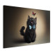 Canvas AI Cat - Animal in a Bow Tie Watching a Colorful Butterfly - Horizontal 150191 additionalThumb 2
