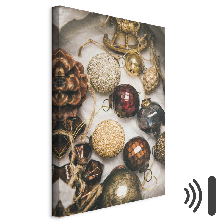Canvas Art Print Christmas Ornaments - Box With Glass Baubles and Decorations 151691 additionalImage 8