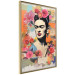 Poster Collage With Frida - Colorful Composition With Portrait and Flowers in the Background 152191 additionalThumb 4