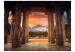 Photo Wallpaper Sunset in India - Temple Architecture with Mountain Landscape 59791 additionalThumb 1