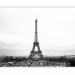 Wall Mural Urban Architecture of Paris - Black and White Eiffel Tower in Retro Style 59891 additionalThumb 1