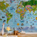 Photo Wallpaper World Map for Kids 98091 additionalThumb 4