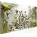 Canvas Print Hummingbird Dance (1-part) Narrow - Animals on Green Abstraction 107802 additionalThumb 2
