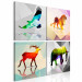 Canvas Print Colourful Animals (4 Parts) 108202 additionalThumb 2