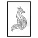 Wall Poster Fox in flowers - black and white animal composition in Scandinavian style 114802 additionalThumb 15