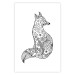 Wall Poster Fox in flowers - black and white animal composition in Scandinavian style 114802 additionalThumb 19