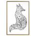 Wall Poster Fox in flowers - black and white animal composition in Scandinavian style 114802 additionalThumb 16