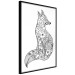 Wall Poster Fox in flowers - black and white animal composition in Scandinavian style 114802 additionalThumb 10