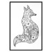 Wall Poster Fox in flowers - black and white animal composition in Scandinavian style 114802 additionalThumb 18