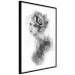 Wall Poster Watercolor portrait - black and white figure of a woman with a rose in her hair 115002 additionalThumb 11