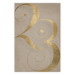 Wall Poster Lucky Number - composition on a brown background with a golden accent 117902