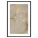 Wall Poster Lucky Number - composition on a brown background with a golden accent 117902 additionalThumb 15
