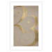 Wall Poster Lucky Number - composition on a brown background with a golden accent 117902 additionalThumb 19