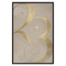 Wall Poster Lucky Number - composition on a brown background with a golden accent 117902 additionalThumb 18