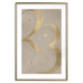 Wall Poster Lucky Number - composition on a brown background with a golden accent 117902 additionalThumb 14