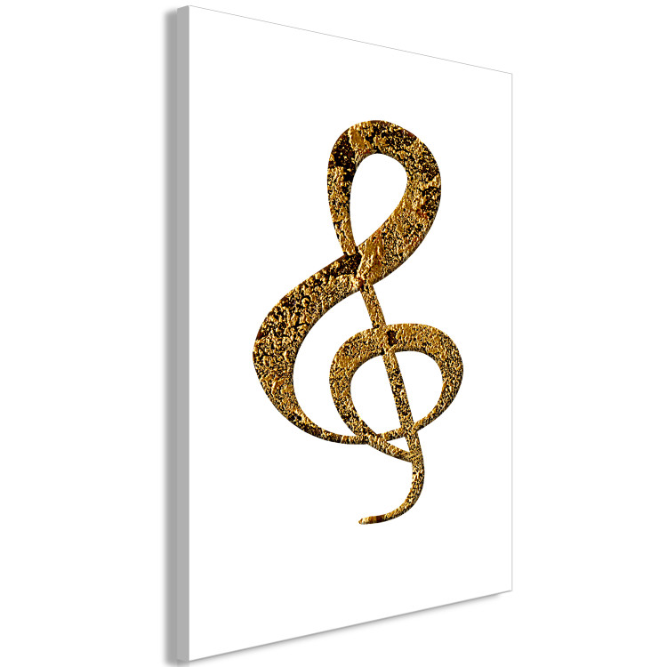 Canvas Print Treble clef - a golden musical sign with a unique structure 118302 additionalImage 2
