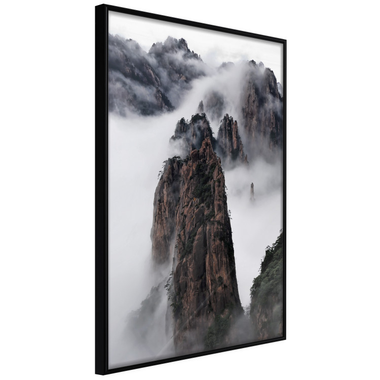 Poster Rocks in the Clouds - Scandinavian landscape with mountains in fog 118502 additionalImage 10