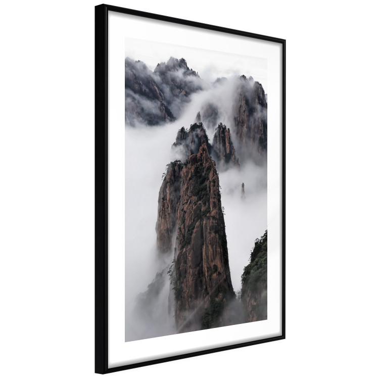 Poster Rocks in the Clouds - Scandinavian landscape with mountains in fog 118502 additionalImage 11