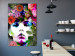 Canvas Print Floral crown - colorful portrait of a woman with a floral wreath 122302 additionalThumb 3