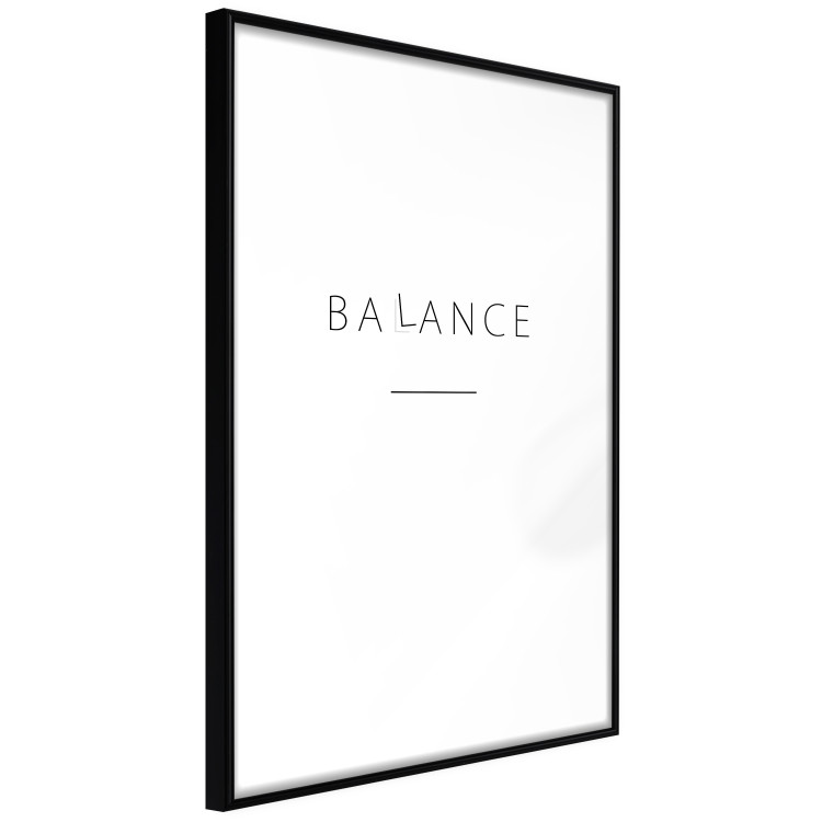 Poster Balance - black English text with printed letters on a white background 122902 additionalImage 11