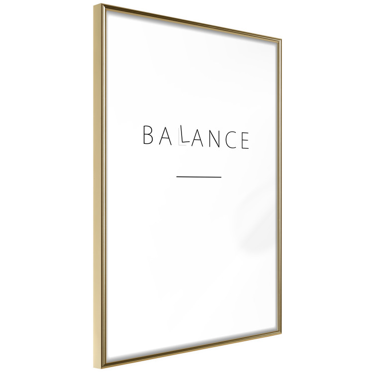 Poster Balance - black English text with printed letters on a white background 122902 additionalImage 14